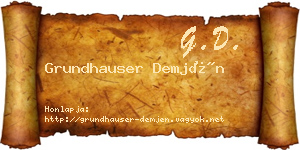 Grundhauser Demjén névjegykártya